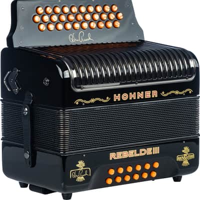 Hohner Rebelde III Black GCF Button Accordion Celso Piña Limited Edition Signature Series Collection +GigBag & Straps | Authorized Dealer image 4