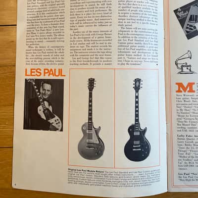vintage 1968 Gibson Gazette catalog periodical Volume 8 No 2 Les Paul model reintroduction Barney Kessel artists gallery Larry Coryell paper case candy image 2