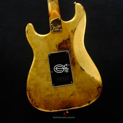 Fender American FSR Deluxe Stratocaster 24k Pure Gold Leaf ‘69 Custom Shop Abigail Ybarra pups Relic image 6