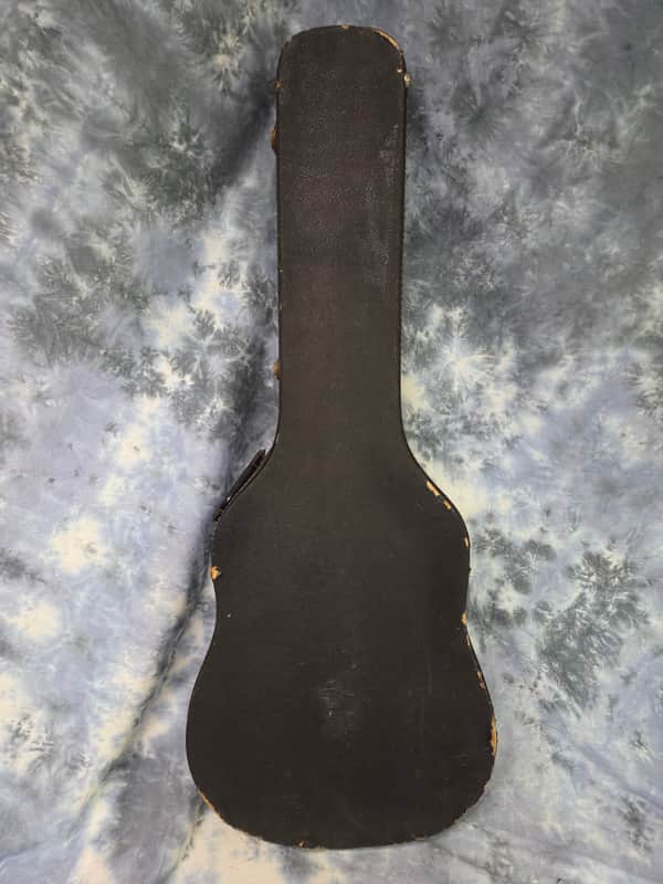 Vintage RARE 1962 to 1967 Gibson No Logo Black Gold Plush ES 335 330 Hard Shell Electric Guitar Case image 1