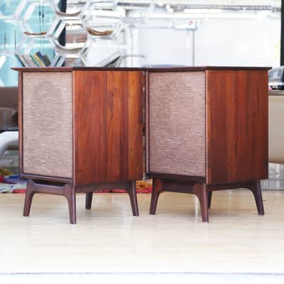 1960s Ace-Hi Furniture Vintage Danish Modern Mid Century Speaker Cabinets - 12" Speaker Cabs! image 5