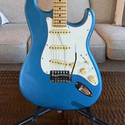 Fender American Professional Stratocaster Guitar Faded Lake Placid Blue 2022 - Gloss image 1