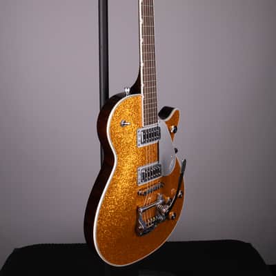 Gretsch G5230T Electromatic Sparkle Jet FT Single-Cut Bigsby - Gold Sparkle, Laurel FB image 3