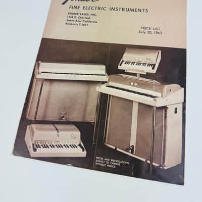 Fender Fine Electric Instruments Price List 1963 image 1