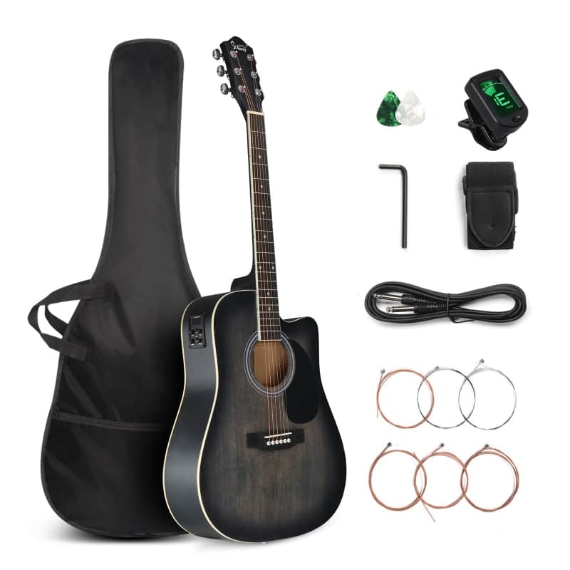 Glarry Black 41 Inch EQ Acoustic Guitar image 1
