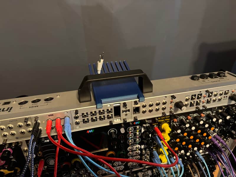 Eurorack Cable Holder for Upright Intellijel 7U 84HP / 104HP Case - Metallic Blue image 1