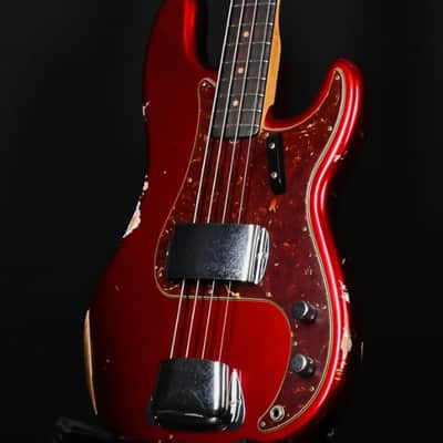 Fender Custom Shop LIMITED Edition '62 P Bass Relic- Aged Candy Apple Red 2025 STUNNING!!  PLEK & Hipshot UPgrade RARE FIND! image 3