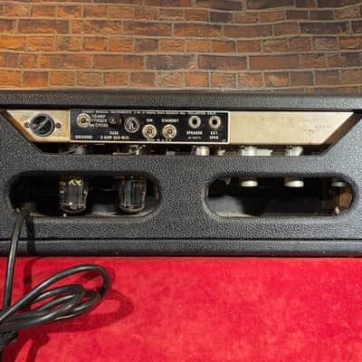 Vintage 1965 Fender Bassman 2-Channel 50-Watt Guitar Amp Head Black Panel - Replaced Late 60’s Style Grill Cloth image 13