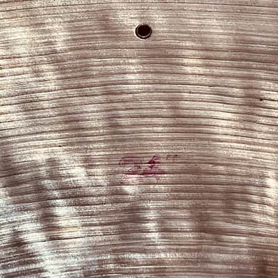 Vintage 1980s Istanbul Pre Split Stencil Logo 24” Ride Cymbal 4000g, with rivets image 6