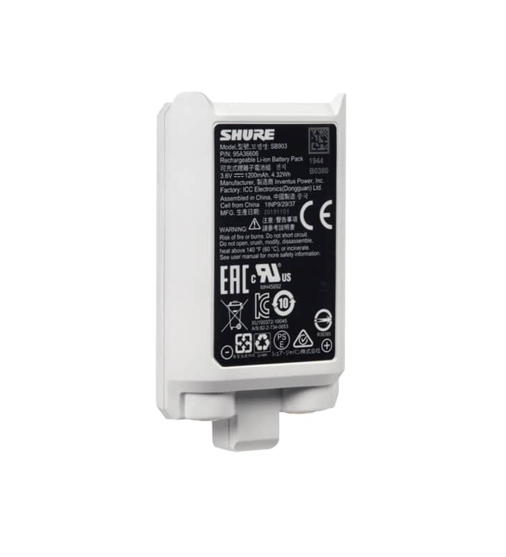 Shure SB903 Lithium-ion Battery For SLX-D Wireless Transmitters image 1