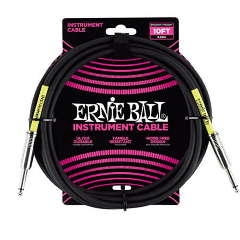 Ernie Ball Ernie Ball Instrument Cable Straight Straight Black...
