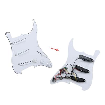 Muslady ST Style Electric Guitar Fingerboard DIY Kit Set for Guitar Lover Home entertainment,Basswood Body,Maple Neck,Rosewood image 4