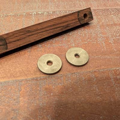 Unbranded Vintage Guitar Bridge With Thumb Wheels Rosewood 1960s image 5