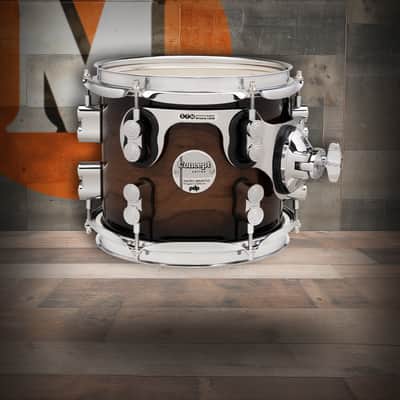 PDP Concept Series Maple Exotic Tom, 7x8W - Walnut to Charcoal Burst (PDCMX0708STWC) image 1