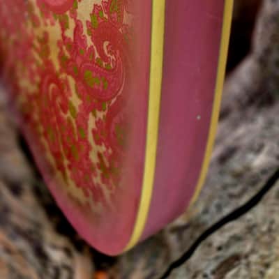 Pink Paisley Tele Body, Aged, Nitro , Alder, Binding image 3