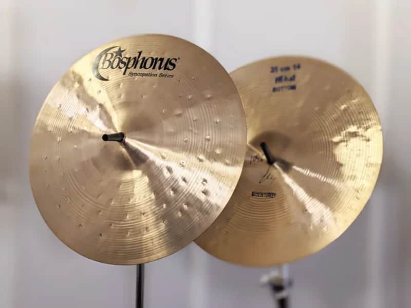 NEW Bosphorus 14" Syncopation hi-hats (88g/1096g) with video sound file image 1