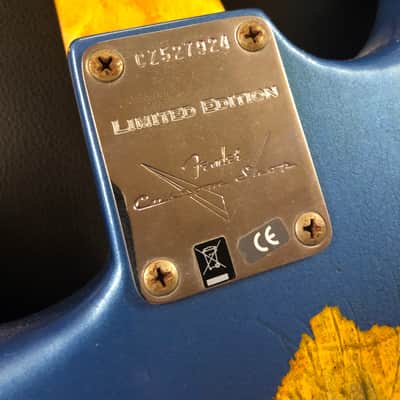 Fender Stratocaster Custom Shop 1960 Relic Limited Edition LP Blue/Sunburst 2016 - Lake Placid Blue over Sunburst image 6