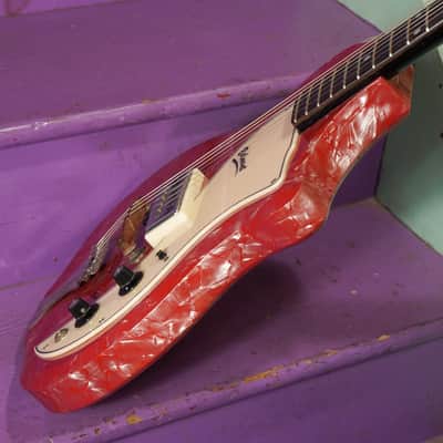 1962 Supro Belmont (National/Valco) Pink Pearloid Electric Guitar (VIDEO! Fresh Refret+Work, Ready) image 20