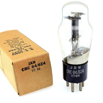 2 pcs. RARE 1944 SYLVANIA RCA JAN CHS 84 / 6Z4 VT-84 USN NOS VACUUM TUBES image 4