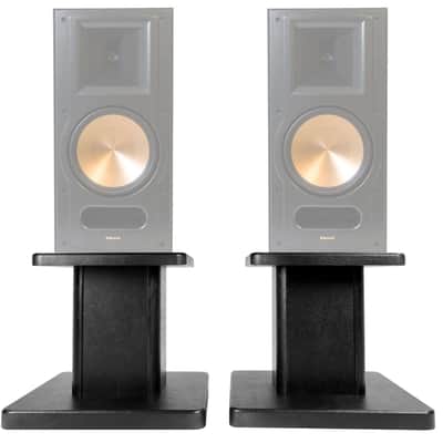 (2) 8” Black Bookshelf Speaker Stands For Pair Klipsch RB-81 Bookshelf Speakers image 1