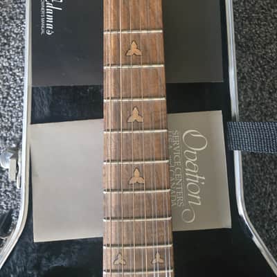 1994 Ovation Adamas II 1685-5 12-String Black OHSC Rare USA Made image 5