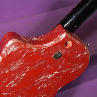 1962 Supro Belmont (National/Valco) Pink Pearloid Electric Guitar (VIDEO! Fresh Refret+Work, Ready) image 16