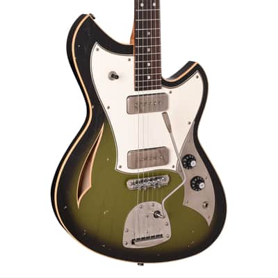 Novo Miris J Uffington Burst Light Distress w/ Fralin P-90s (Serial #261315)