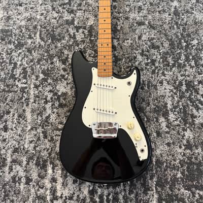 Fender Duo Sonic Reissue Vintage 1993 MIM Black Maple Fretboard Guitar + Gig Bag image 1