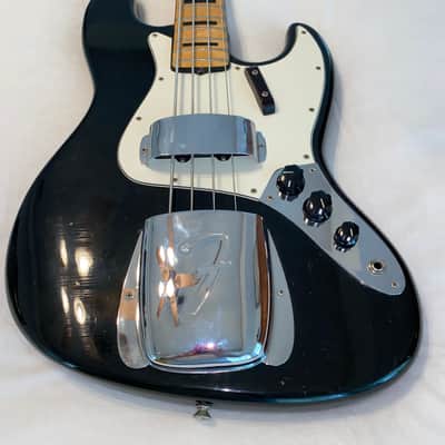 Fender Jazz Bass 1973 - Ebony w/Maple Neck & Black Blocks & OHSC image 2