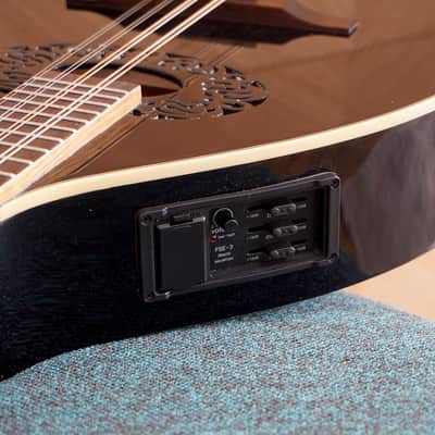 Hora M1087-EQ Octave Mandolin Black – Solid Wood – Made in Romania image 4