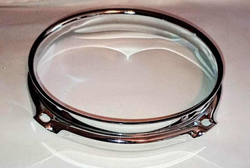 UNMARKED BATTER DRUM HOOP 6"/4L CHROME -FREE SHIP TO C-USA! image 1