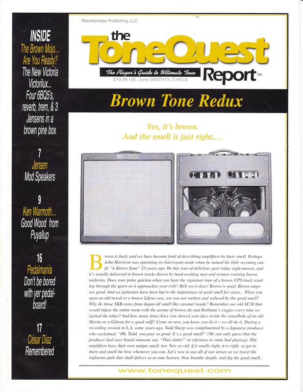 ToneQuest Report magazine, June 2002/Vol.3 No.8 2002, Brown Tone Redux. image 1