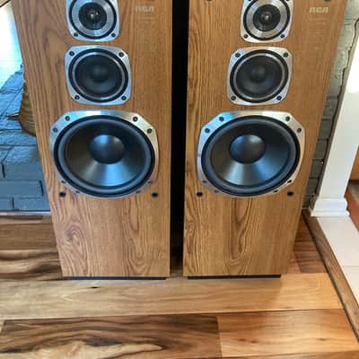 Vintage Pair of RCA Dimensia SPK500T Speakers New Foam Surrounds Mid-80's image 2