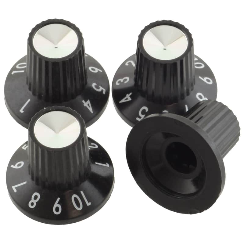 Fender 005-4419-049 D-Shaft Push-On Skirted Amp Knobs  (4) image 1