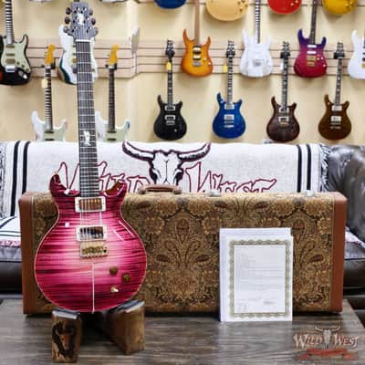 Paul Reed Smith PRS Private Stock # 11309 Santana Retro Flame Maple Top Brazilian Rosewood Fingerboard Raspberry Glow 8.00 lbs image 6