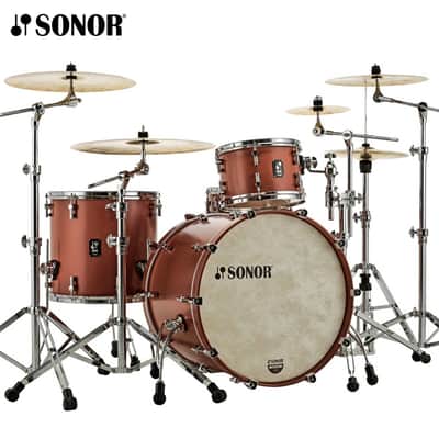 Sonor SQ1 24" 3-PC Shell Pack - Satin Copper Brown (SQ1-324NMCSCB) image 2