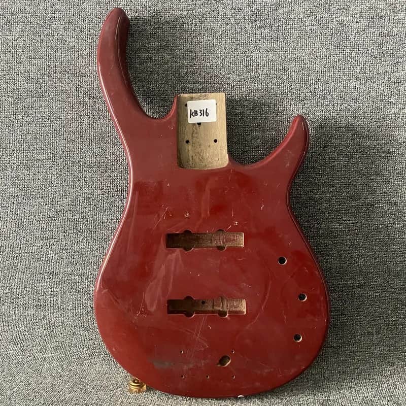 Red 4 String Bass DIY Project Basswood Body image 1