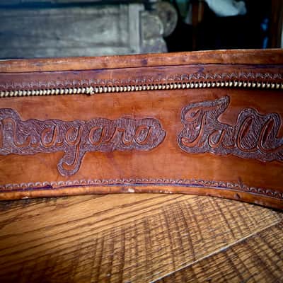 1950’s Western Motif Hand Tooled Custom Leather Dreadnaught Guitar Case image 6
