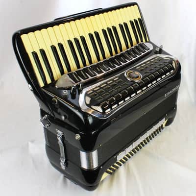 8182 - Black Stradavox Tone Chamber Piano Accordion LMMH 41 120 image 3