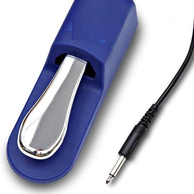Sustain Pedal - Universal Pedal for Keyboard Piano, Digital Pianos, MIDI Keyboards & Synths - Conversion Switch for All Brands - 1/4'' Jack, Anti-Slip Design, Extended Cable (BULE) image 1