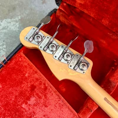 1975 Fender Jazz Bass with Maple Fretboard black original vintage USA bartolini image 8