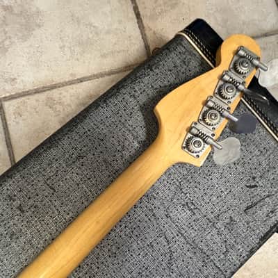 1975 Fender Mustang Bass 3 Color Sunburst w case image 11