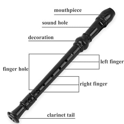 Recorder Instrument for Beginner Adults,8-Hole Soprano Descant Recorder Music Flute with with Cleaning Rod & Leather Case For Home Entertainment(2-Blue) image 3