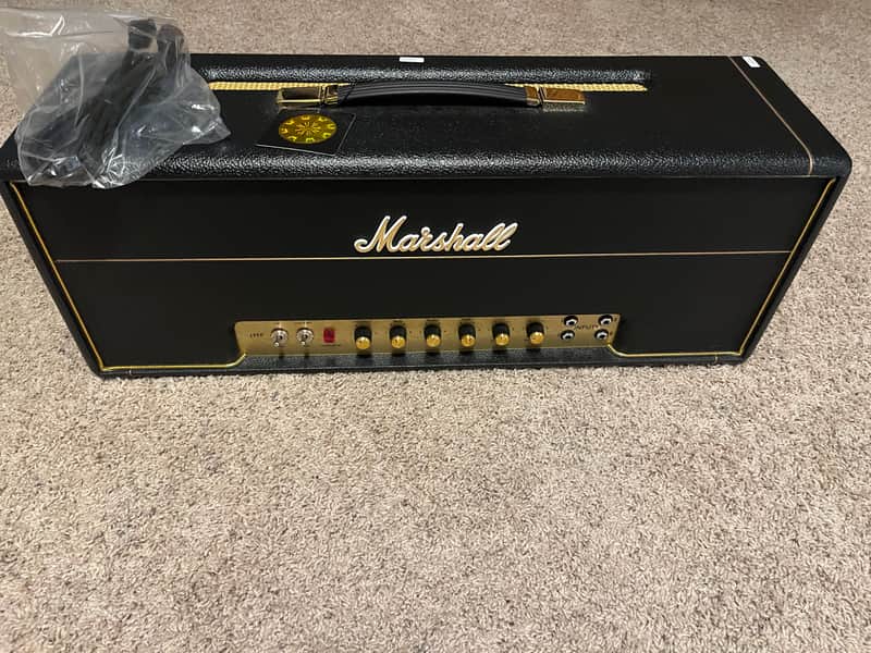 Marshall 1959HW Handwired JMP Reissue 2-Channel 100-Watt Guitar Amp Head 2005 - Present - Black image 1