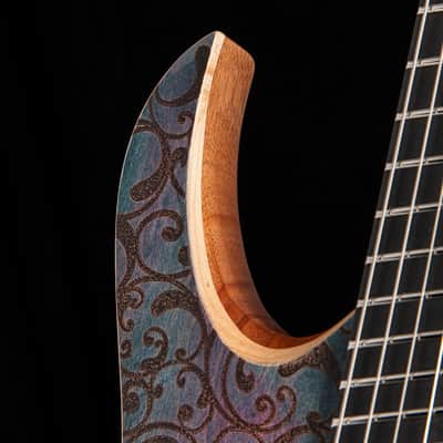 Mayones Duvell Elite VF EMG 6 Transparent Custom Floral image 10