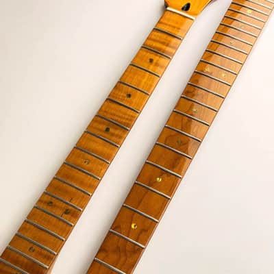 Roasted Flame Tiger Maple Telecaster Tele Style Guitar Neck, 22 Frets image 4
