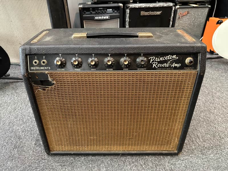 Fender Princeton Reverb 12-Watt 1x10" Guitar Combo 1964 Black Panel image 1