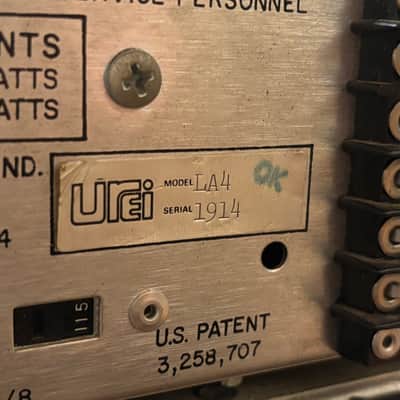 Urei LA-4 “Eddie Ciletti upgrade” Seqtl Serial Nrs - Compressor Limiter Pair 1970s - Black Panel image 5