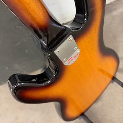 Vintage RARE MIJ Teisco Kingston Model 670 Bass w EZ-Pak Hard Case 1964 Japan - Sunburst image 11