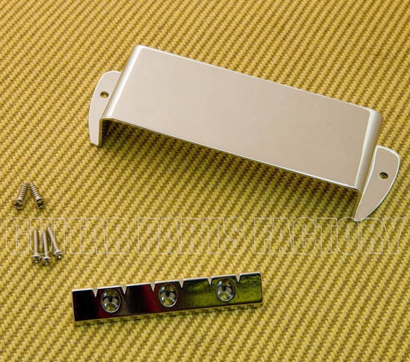 006-9710-000 Gretsch Chrome Electro Lap Steel Bridge & Cover Plate image 1